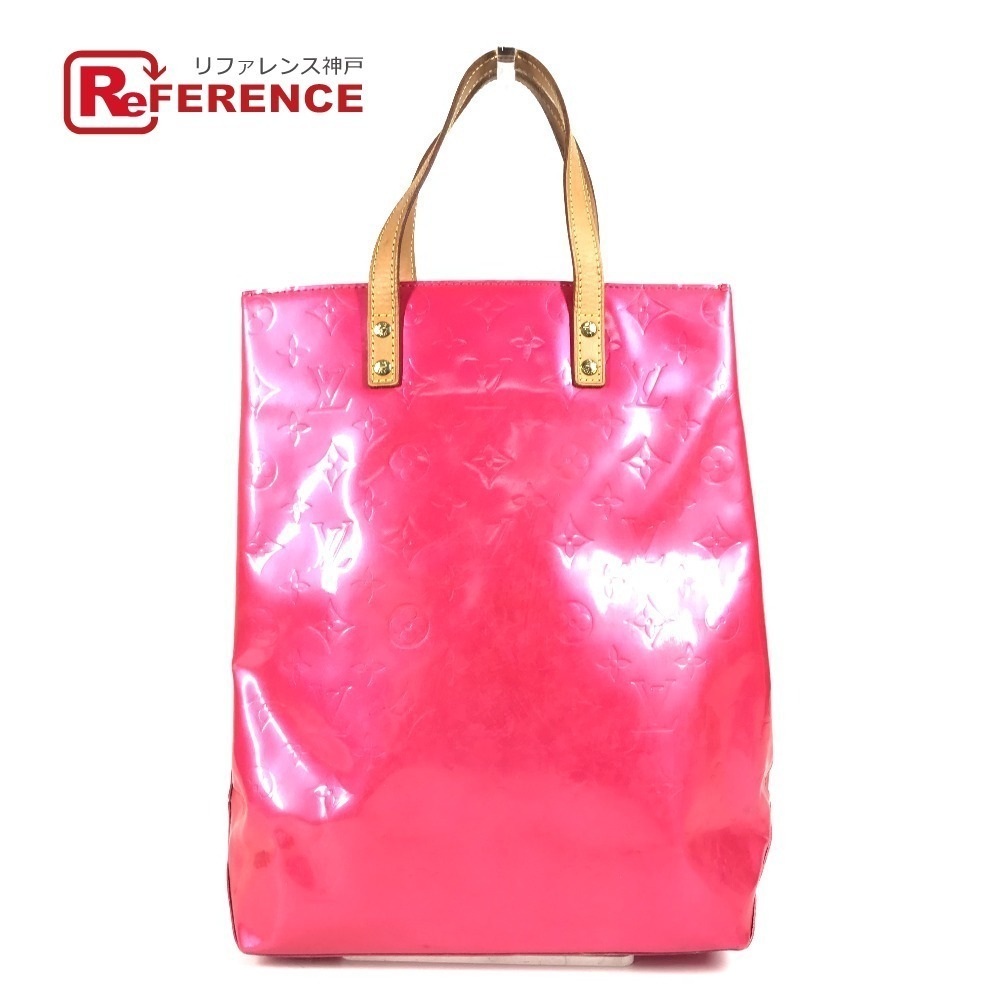 Louis Vuitton Monogram Vernis Patent Reed handbag tote bag Fuchsia Pink
